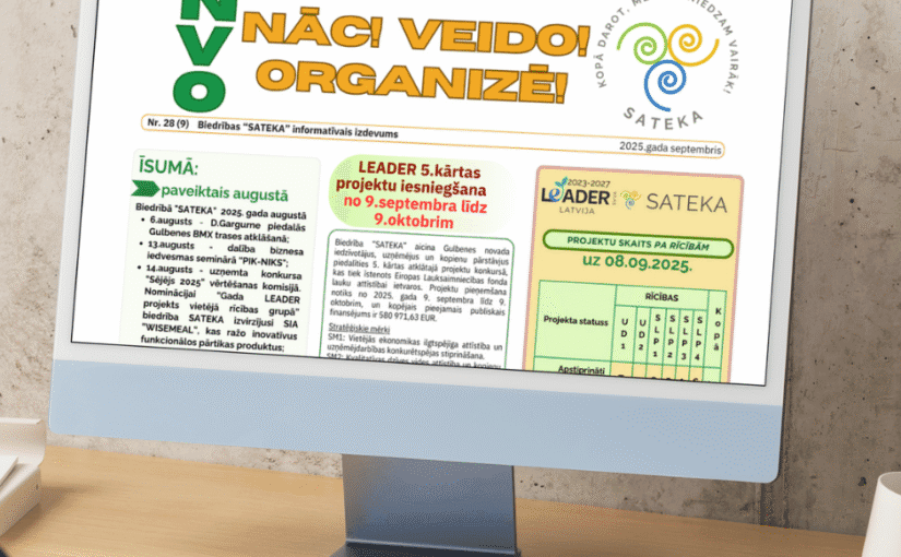 Iznācis septembra informatīvais e-izdevums “NVO: Nāc! Veido! Organizē!”