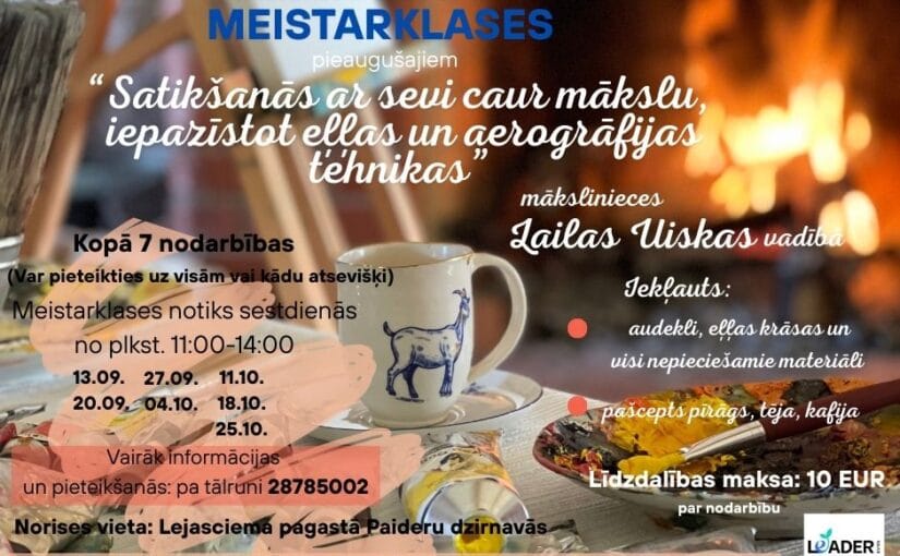 Biedrība “Lejasciems rally team” aicina uz gleznošanas nodarbībām (LEADER)